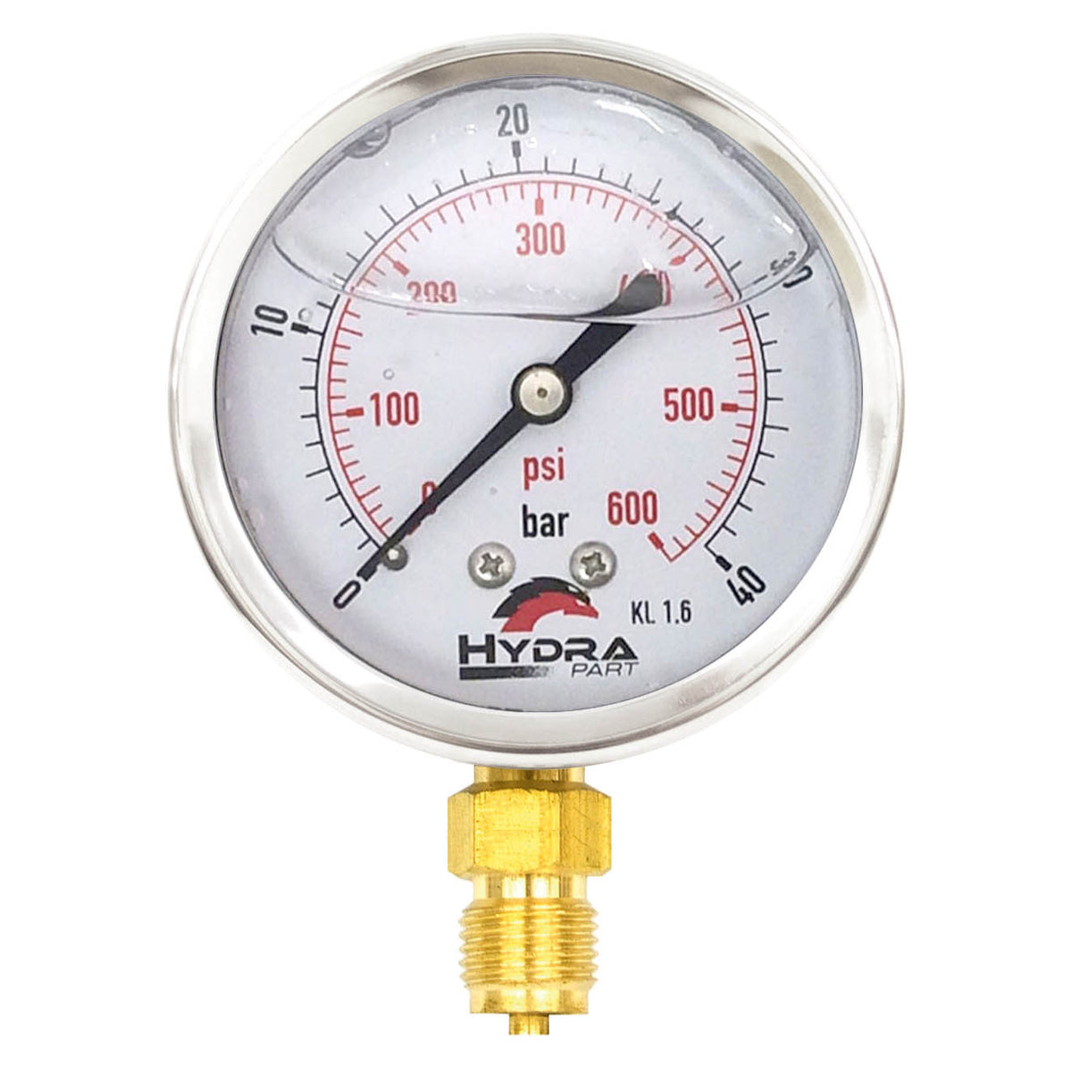 Hydra Part 63mm Glycerine Hydraulic Pressure Gauge 0-580 Psi (40 Bar) 1 ...